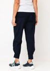 Naya Cuffed Leg Pull on Trousers, Navy