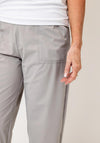 Naya Slim Leg Patch Pocket Trousers, Grey