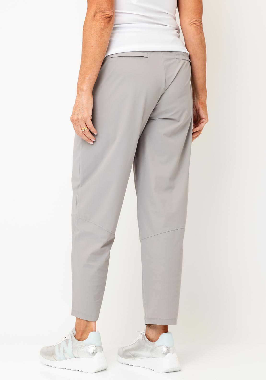Naya Slim Leg Patch Pocket Trousers, Grey