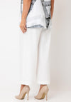 Naya Elasticated Wide Leg Trousers, White