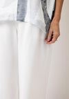 Naya Elasticated Wide Leg Trousers, White