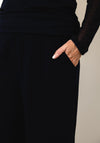 Naya Soft Touch Cropped Leg Trousers, Navy