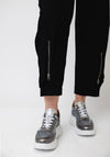 Naya Pull Up Zip Cuff Detail Trousers, Black