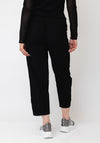 Naya Pull Up Zip Cuff Detail Trousers, Black