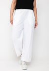 Naya Wide Leg Pin Tuck Trousers, White