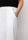 Naya Wide Leg Pin Tuck Trousers, White