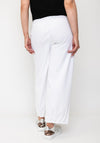Naya Wide Leg Pin Tuck Trousers, White