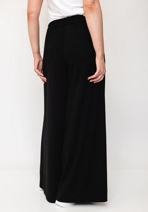 Naya Black Wide Leg Trousers, Black