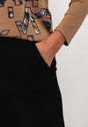Naya High Waist Wide Leg Cropped Trouser, Black