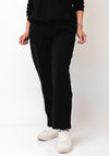 Naya Slim Leg Print Detail Trousers, Black