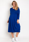 NOEN Round Neck Midi Jersey Dress, Cobalt