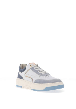 Nero Giardini Mixed Leather Panelled Trainers, Pale Blue