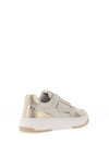 Nero Giardini Leather Metallic Trim Trainers, Warm Beige & Gold