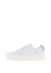 Nero Giardini Leather Bow Platform Trainers, White