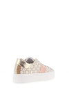 Nero Giardini Leather NG Print Trainers, White & Peach