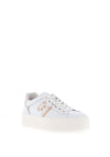 Nero Giardini Leather Diamante Logo Trainers, White