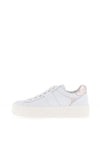 Nero Giardini Leather Diamante Logo Trainers, White