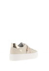 Nero Giardini Leather Diamante Logo Trainers, Natural