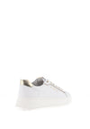 Nero Giardini Leather Gold Trim Trainers, White