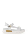 Nero Giardini Leather Diamante Platform Sandals, White