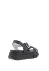 Nero Giardini Leather Criss Cross Sandals, Black
