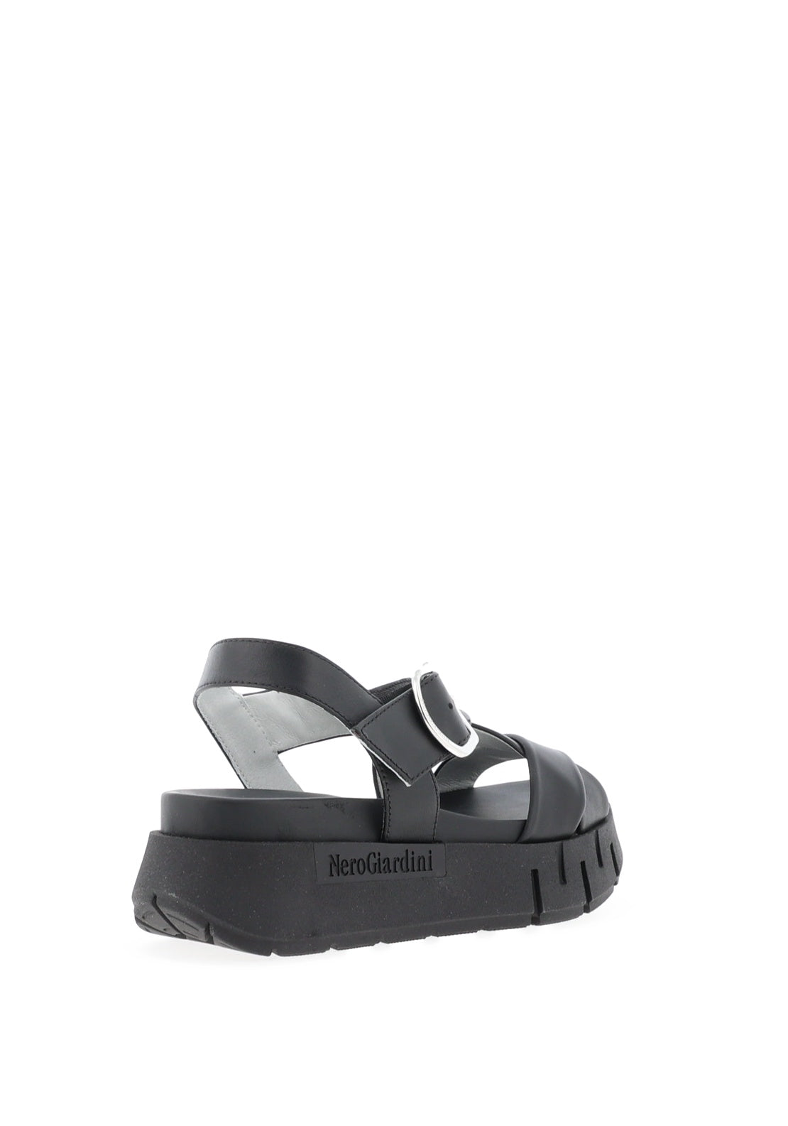 Nero Giardini Leather Criss Cross Sandals, Black