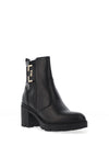Nero Giardini Leather Chunky Heeled Boots, Black