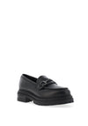 Nero Giardini Leather Platform Loafers, Black