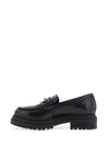 Nero Giardini Leather Platform Loafers, Black