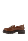 Nero Giardini Leather Platform Loafers, Brown