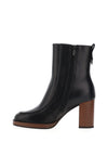 Nero Giardini Leather Trim Detail Heeled Boots, Black