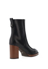 Nero Giardini Leather Trim Detail Heeled Boots, Black