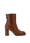 Nero Giardini Leather Trim Detail Heeled Boots, Cognac