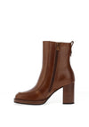 Nero Giardini Leather Trim Detail Heeled Boots, Cognac