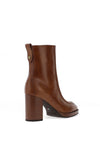 Nero Giardini Leather Trim Detail Heeled Boots, Cognac