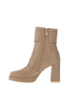 Nero Giardini Leather Panel Heeled Boots, Taupe