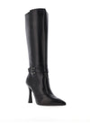 Nero Giardini Leather Knee High Tapered Heel Boots, Cognac