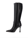 Nero Giardini Leather Knee High Tapered Heel Boots, Cognac