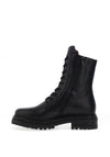 Nero Giardini Leather Military Boot, Black