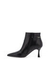 Nero Giardini Leather Stud Detail Heeled Ankle Boots, Black