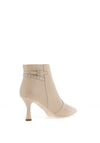 Nero Giardini Leather Stud Heeled Ankle Boots, Cream