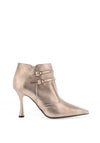 Nero Giardini Leather Heeled Ankle Boots, Gold
