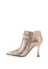 Nero Giardini Leather Heeled Ankle Boots, Gold