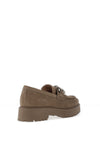 Nero Giardini Suede Leather Platform Loafers, Taupe
