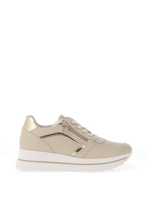 Nero Giardini Leather Chunky Trainers, Beige