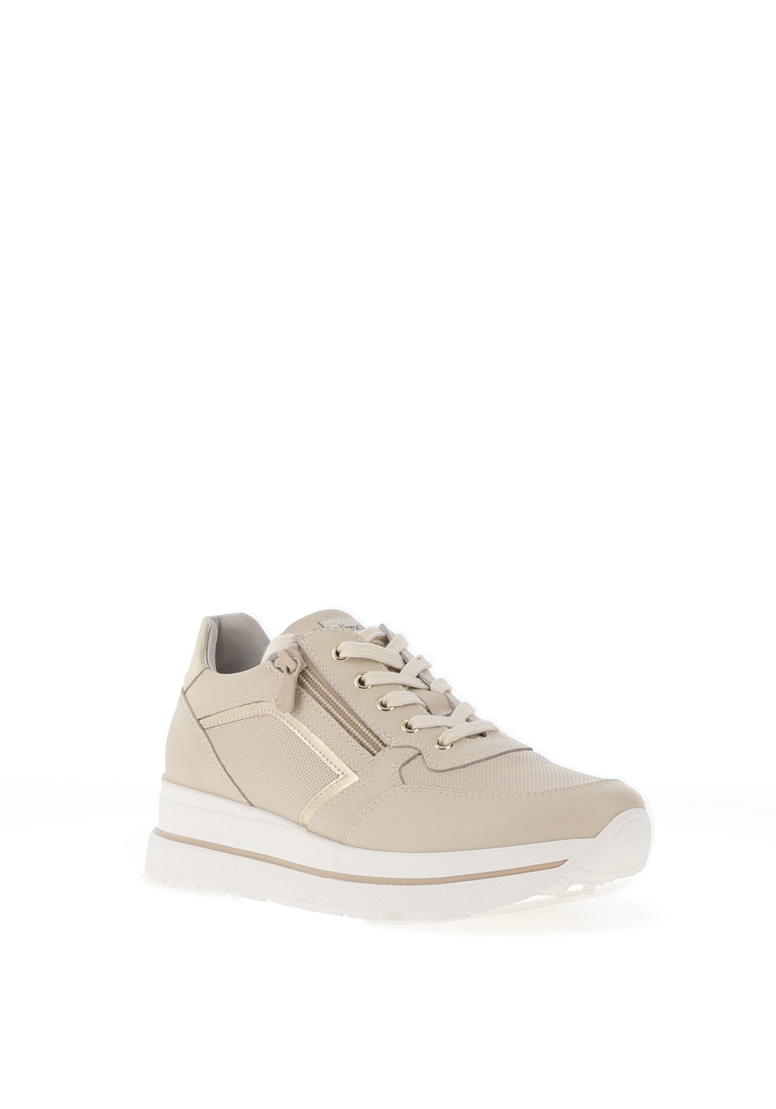 Nero Giardini Leather Chunky Trainers, Beige