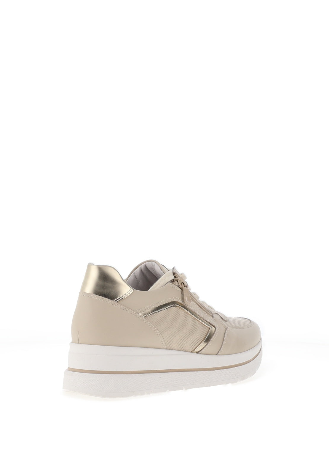 Nero Giardini Leather Chunky Trainers, Beige