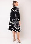 Serafina Collection One Size Abstract Shirt Dress, Black and White