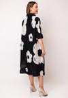 Serafina Collection One Size Ribbed Floral Dress, Black