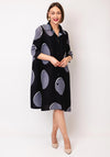 Serafina Collection One Size Polka Dot Shirt Dress, Dark Navy